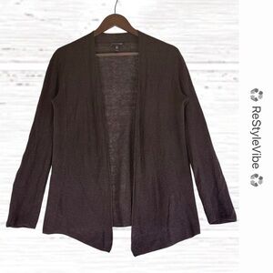 EILEEN FISHER Women’s Size XXS Cardigan Knit Sweater 100% Organic Linen Open